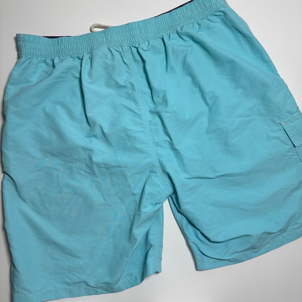Polo Ralph Lauren Aqua Blue Swim Trunks Mens Large Lined Cargo Bathing Suit - Picture 2 of 8